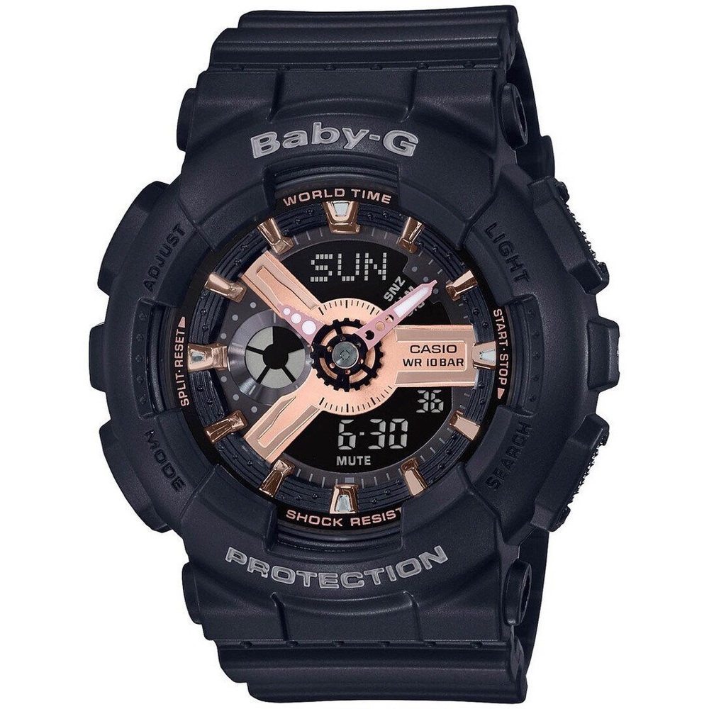 G-Shock BA110RG Baby-G Rose Gold Black watch BNIB